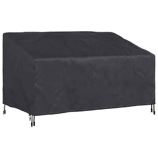 vidaXL Κάλυμμα Παγκάκι Κήπου Μαύρο 160 x 100 x 61 / 89 εκ Ύφασμα 600D