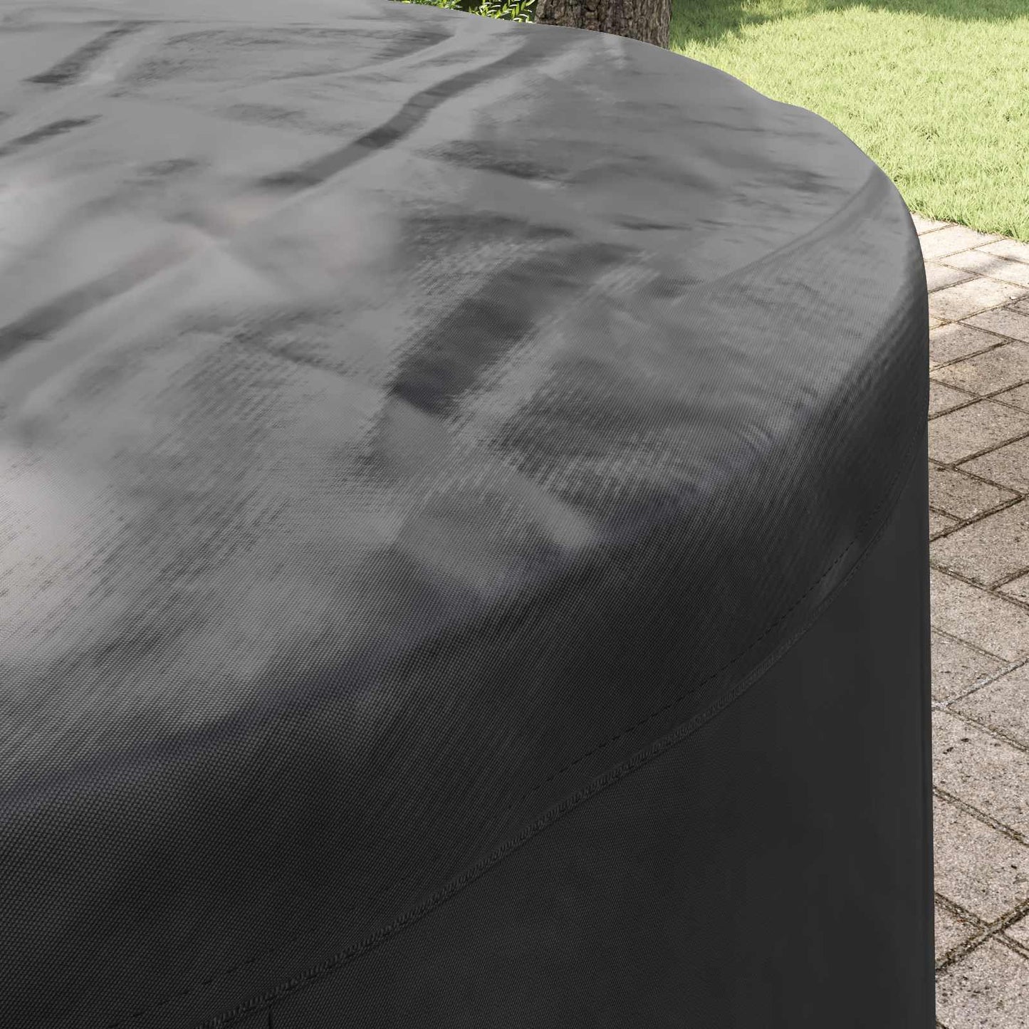 vidaXL Κάλυμμα επίπλων Μαύρο 128 x 128 x 71 εκ. Ύφασμα Oxford 420D