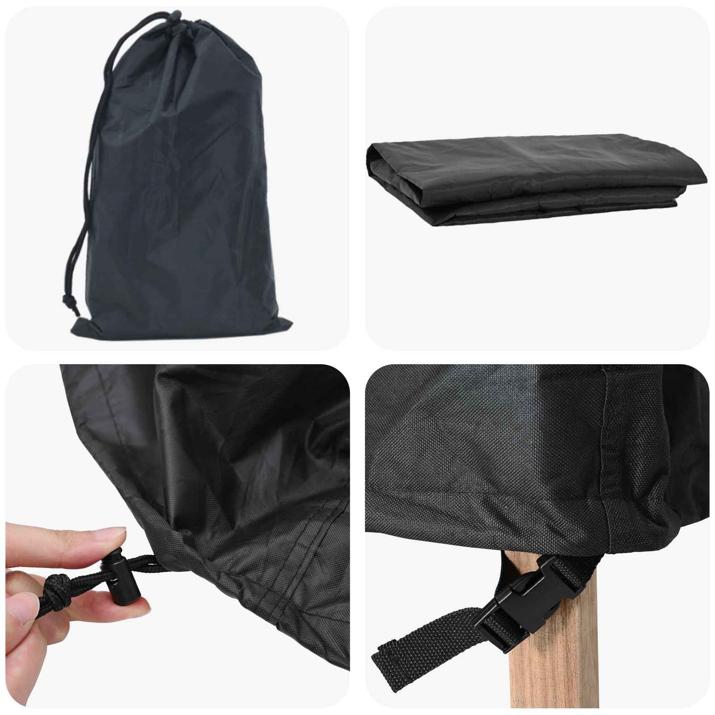 vidaXL Κάλυμμα επίπλων 244 x 244 x 71 εκ. Υφασμα Oxford 210D Γύρος