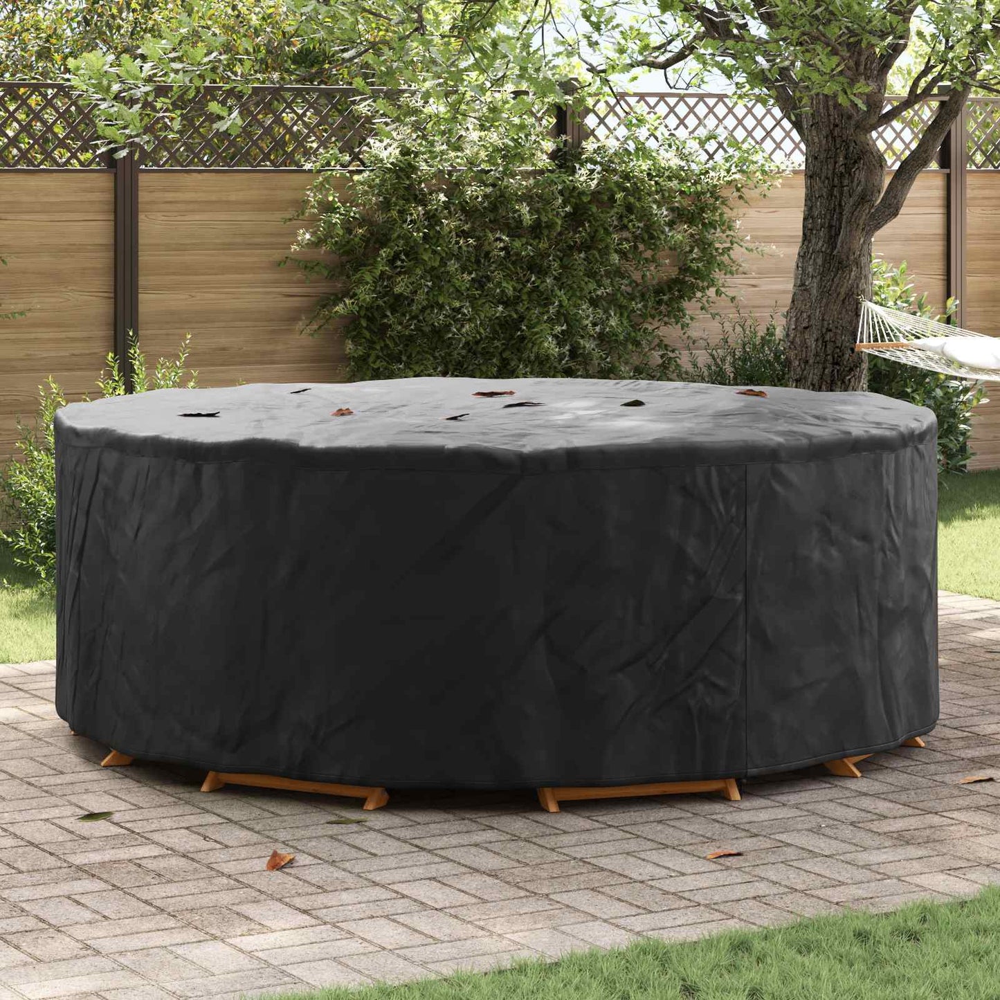 vidaXL Κάλυμμα επίπλων Μαύρο 244 x 244 x 105 εκ. Υφασμα Oxford 420D