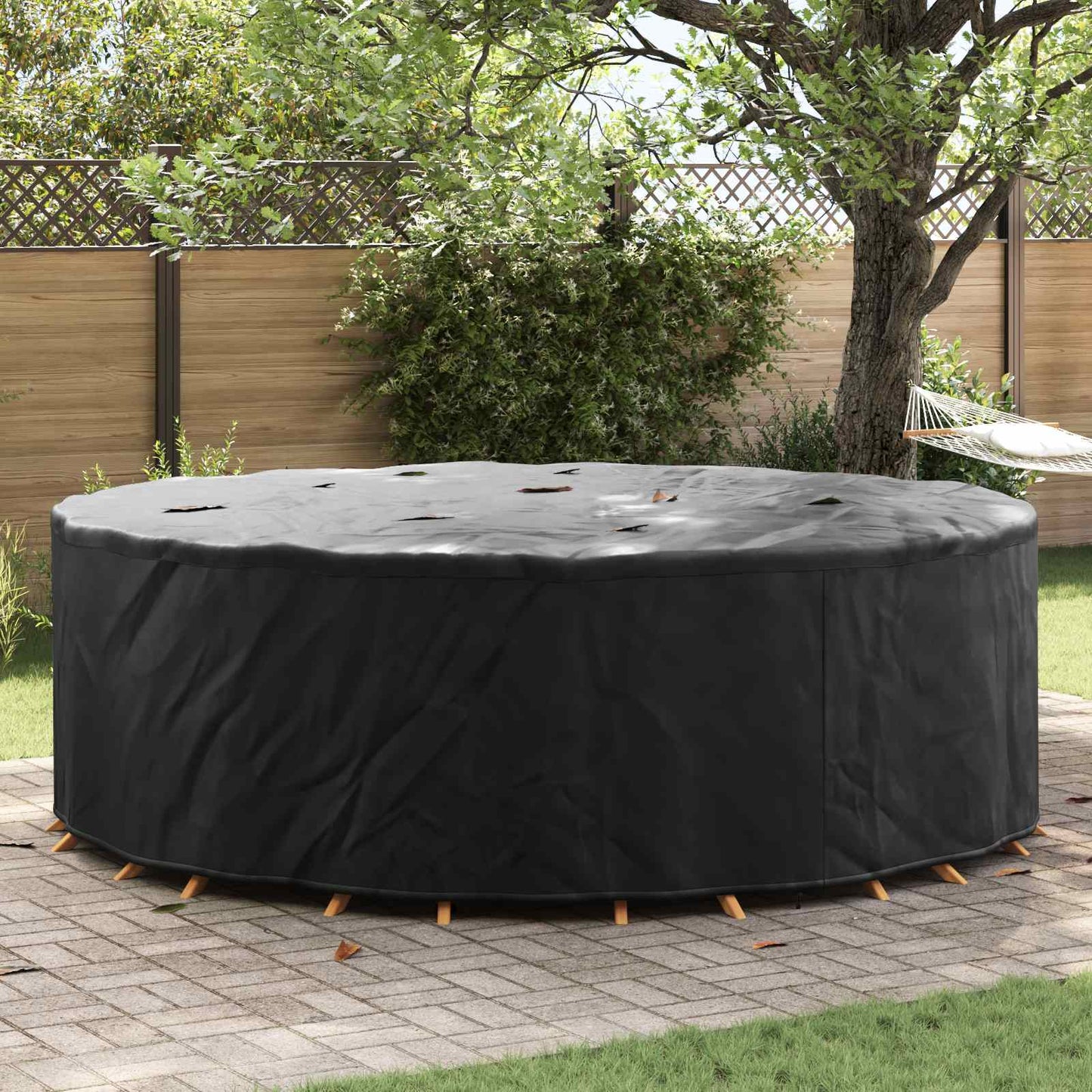 vidaXL Κάλυμμα επίπλων Μαύρο 279 x 279 x 85 εκ. Ύφασμα Oxford 600D