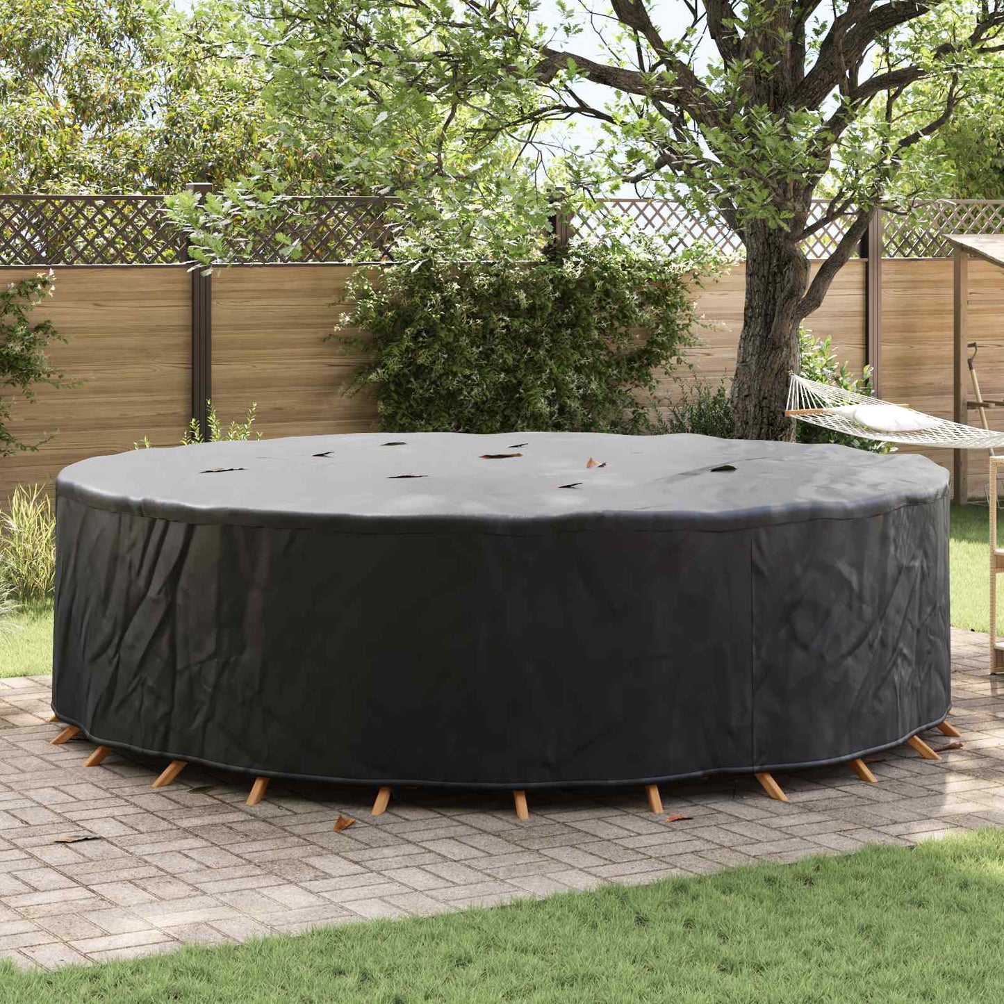 vidaXL Κάλυμμα επίπλων εξωτερικού χώρου 320 x 320 x 85 εκ. Ύφασμα 210D