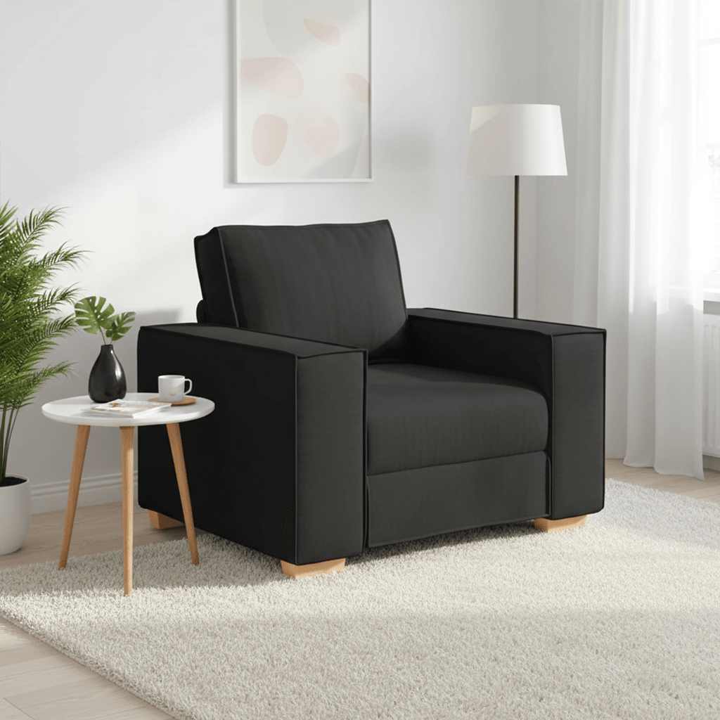 vidaXL Πολυθρόνα-Καναπέ Μαύρη από Ύφασμα 100x78x84 εκ.