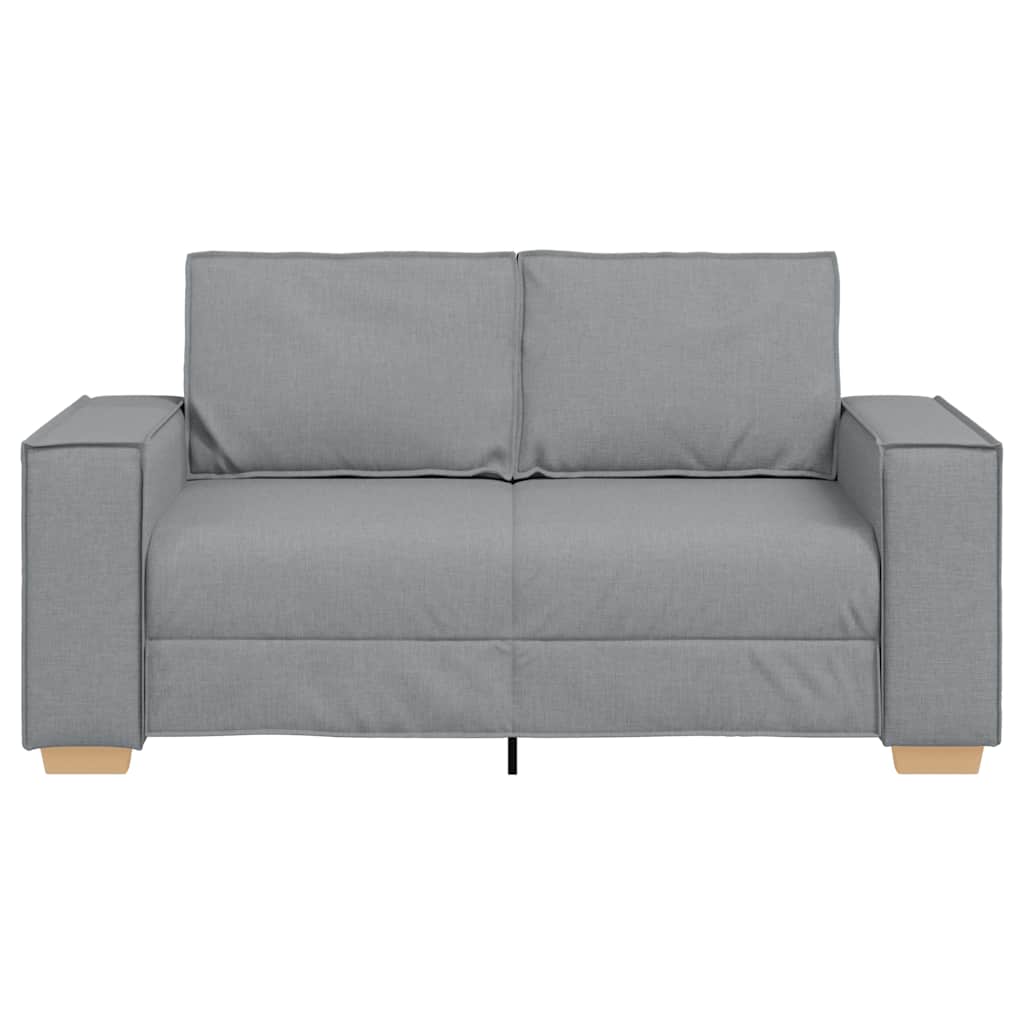 vidaXL Διθέσιος Καναπές Ανοιχτό Γκρι 160x78x84 εκ. από Ύφασμα