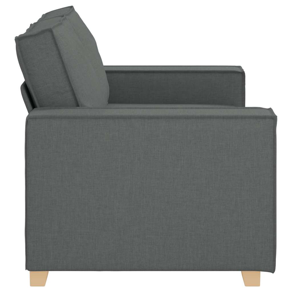 vidaXL Διθέσιος Καναπές Σκούρο Γκρι 160x78x84 εκ. Υφασμάτινος