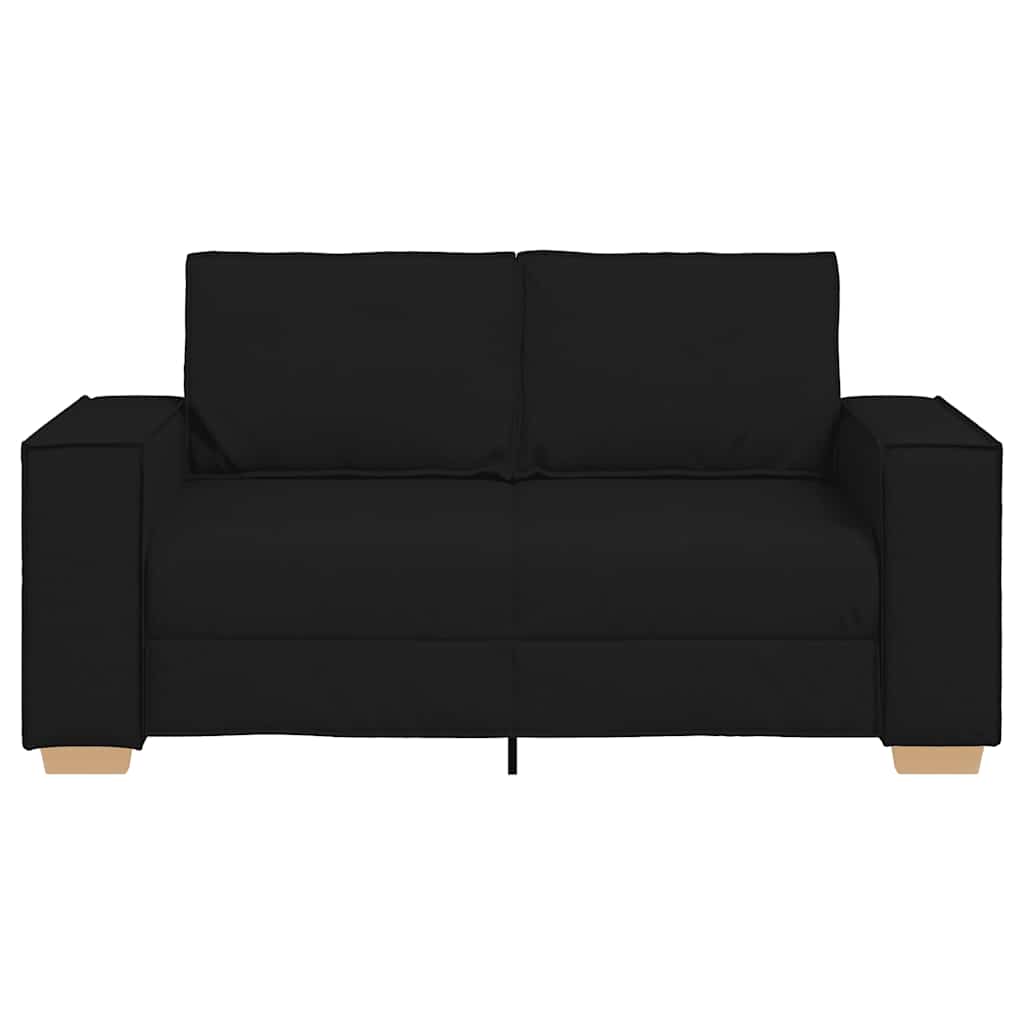 vidaXL Καναπές Διθέσιος Μαύρος 160x78x84 εκ. από Υφασμάτινο Υλικό