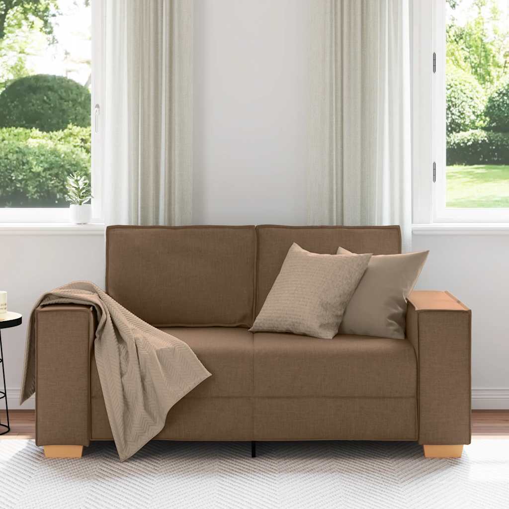 vidaXL Διθέσιος Καναπές Καφέ 160x78x84 εκ. Υφασμάτινος