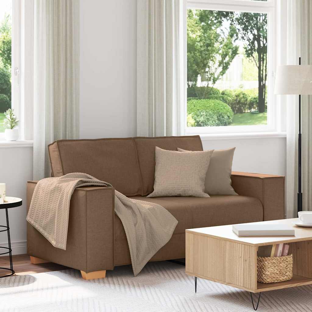 vidaXL Διθέσιος Καναπές Καφέ 160x78x84 εκ. Υφασμάτινος