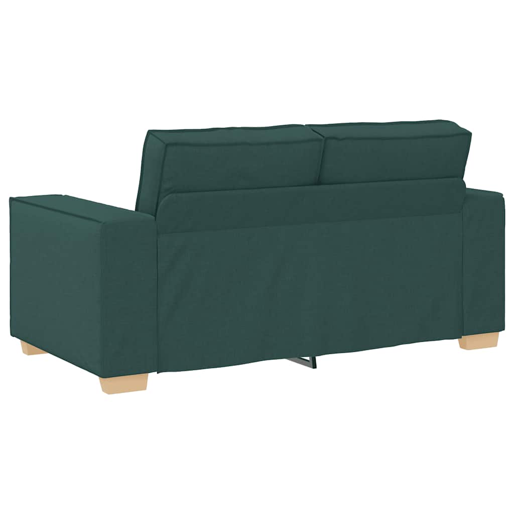 vidaXL Διθέσιος Καναπές Σκούρο Πράσινο 160x78x84 εκ. Ύφασμα