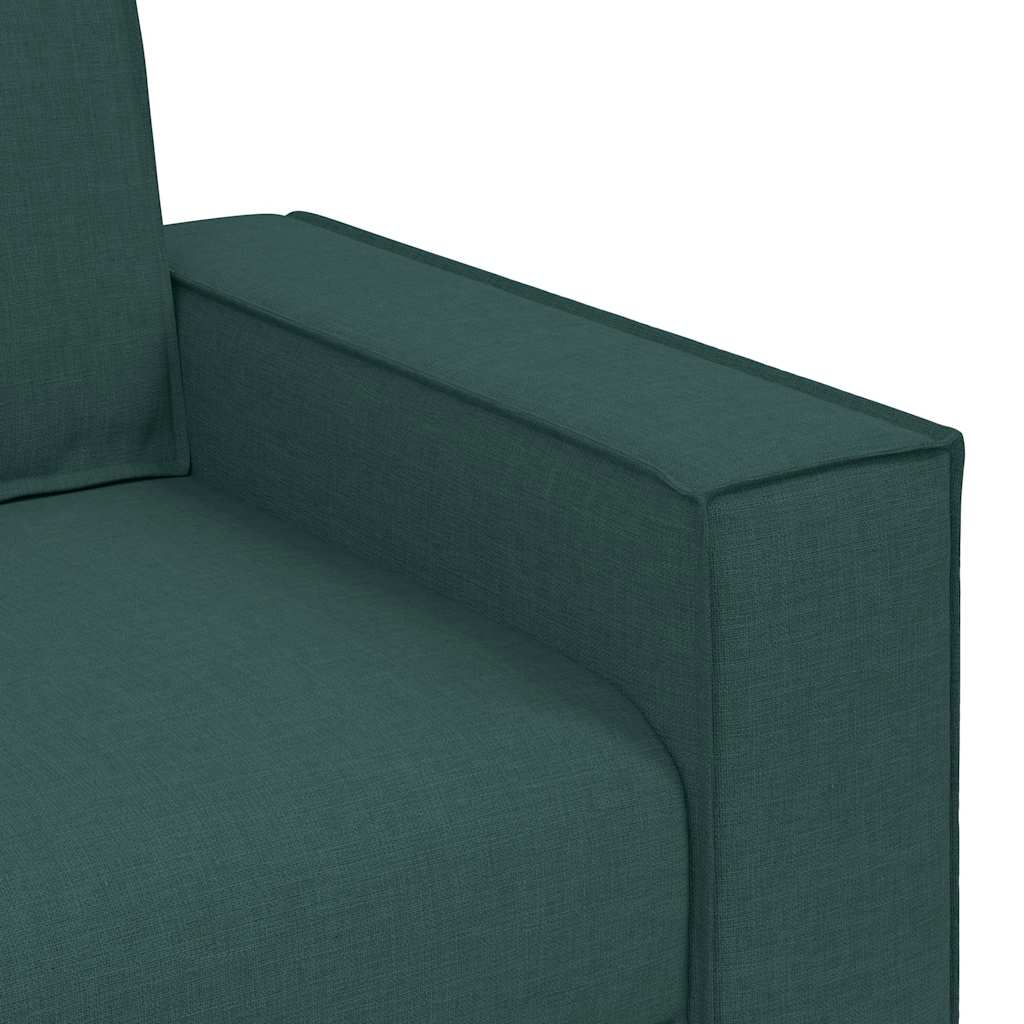 vidaXL Διθέσιος Καναπές Σκούρο Πράσινο 160x78x84 εκ. Ύφασμα
