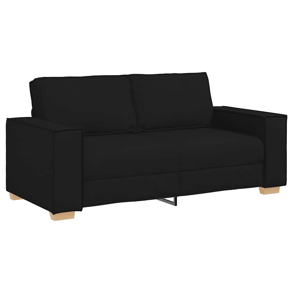 vidaXL Διθέσιος Καναπές Μαύρος 180x78x84 εκ. από Ύφασμα