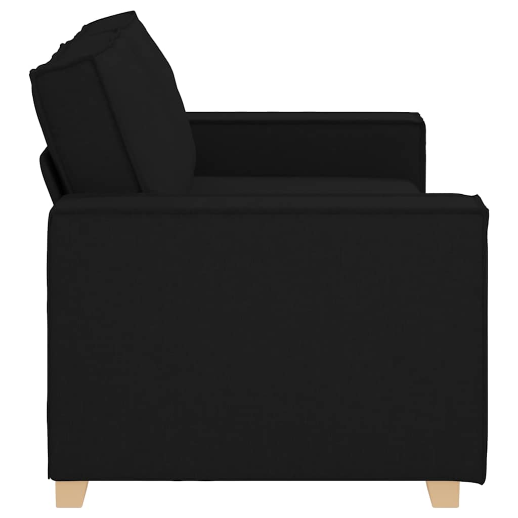 vidaXL Διθέσιος Καναπές Μαύρος 180x78x84 εκ. από Ύφασμα