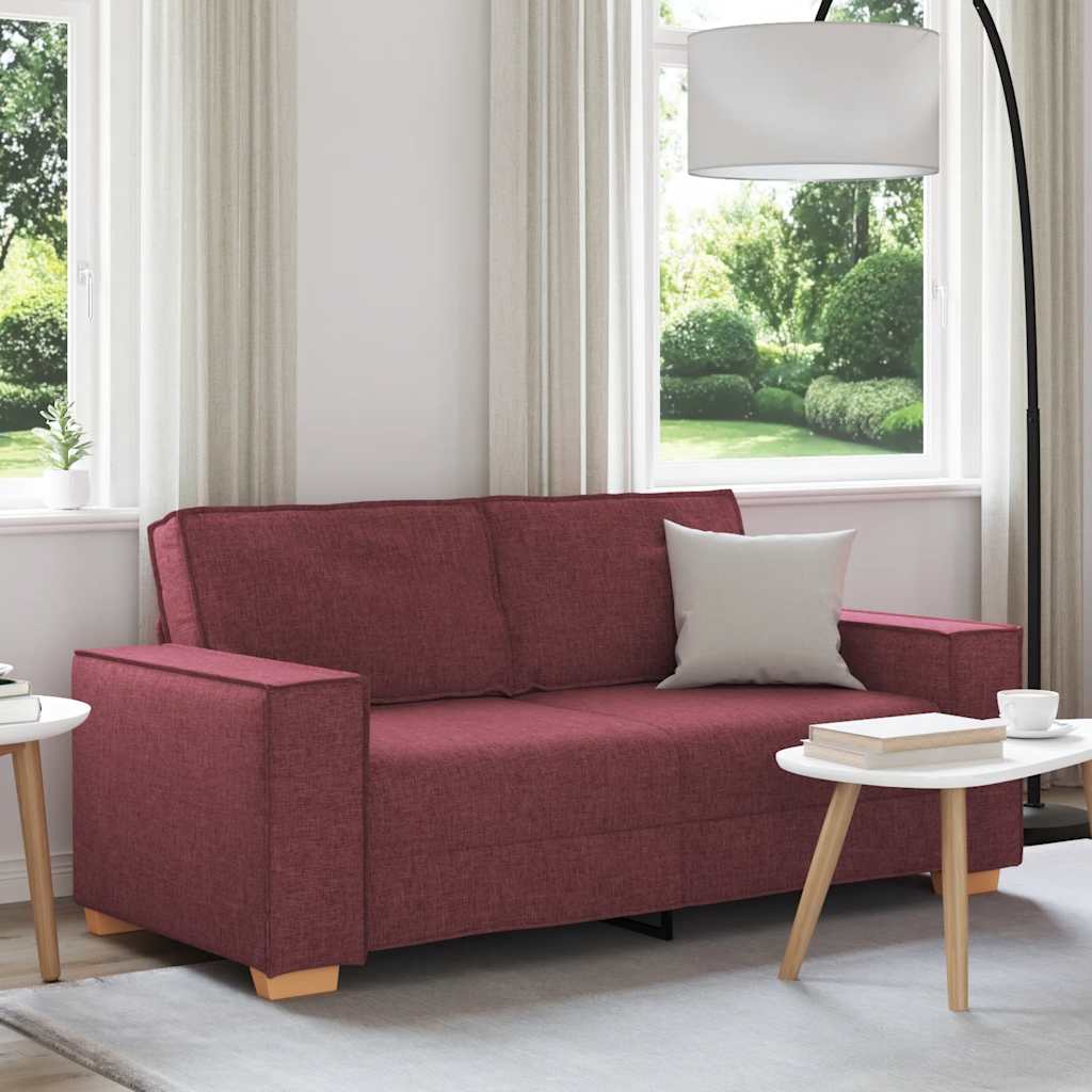 vidaXL Διθέσιος Καναπές Κόκκινος 180x78x84 εκ. από Ύφασμα