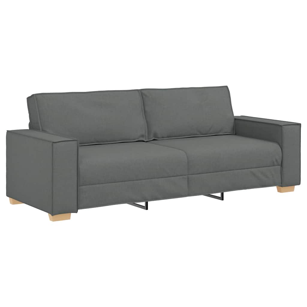 vidaXL Τριθέσιος Καναπές Σκούρο Γκρι 220x78x84 εκ. Υφασμάτινος