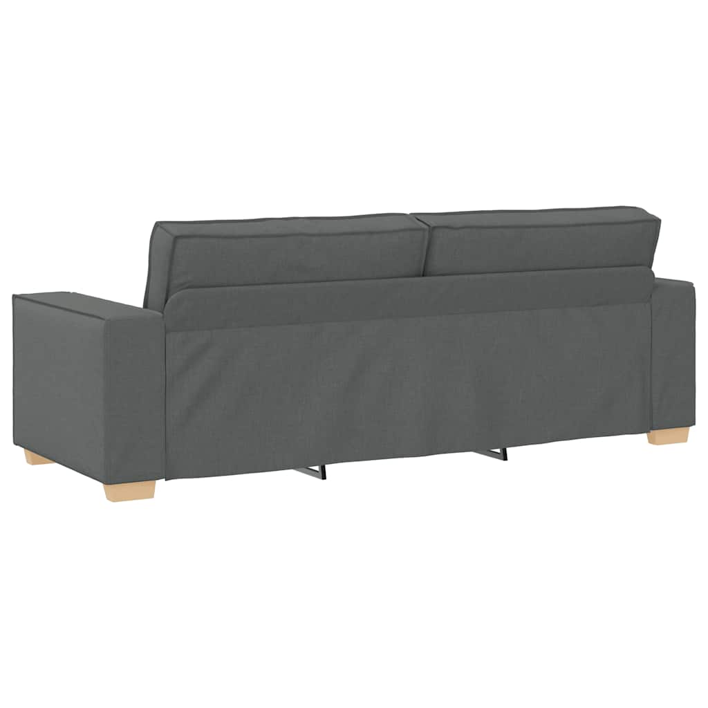 vidaXL Τριθέσιος Καναπές Σκούρο Γκρι 220x78x84 εκ. Υφασμάτινος