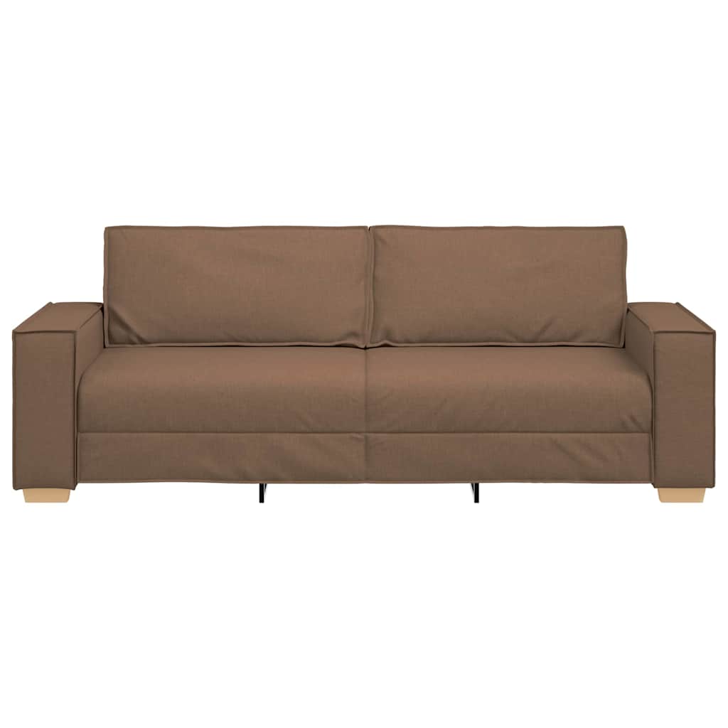 vidaXL 3-Θέσιος καναπές Καφέ 220 cm ύφασμα