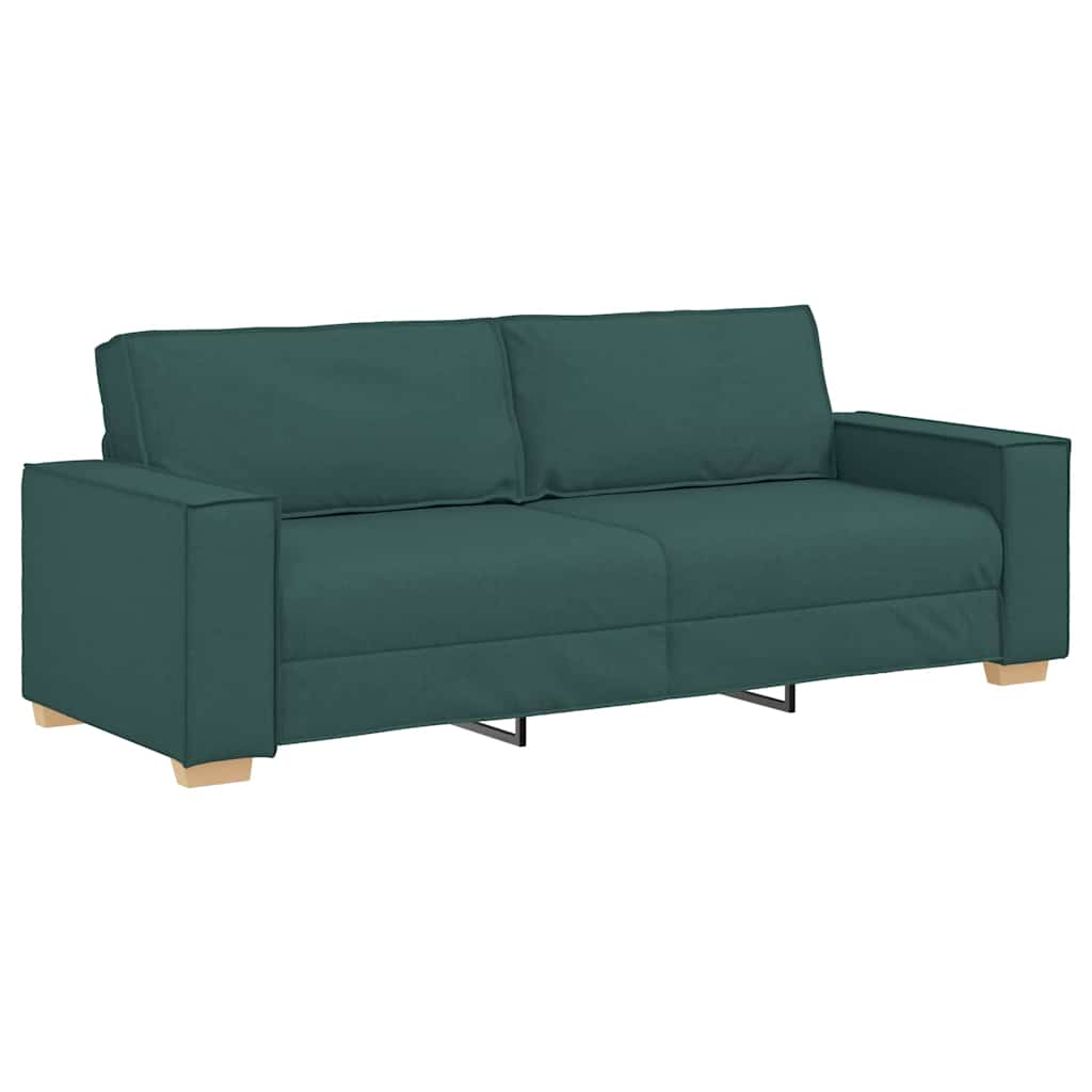 vidaXL 3-Θέσιος καναπές Σκούρο Πράσινο 220 cm ύφασμα