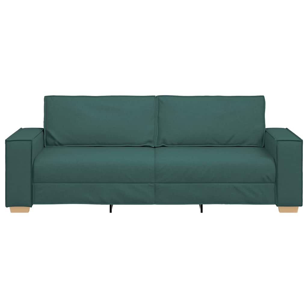 vidaXL 3-Θέσιος καναπές Σκούρο Πράσινο 220 cm ύφασμα