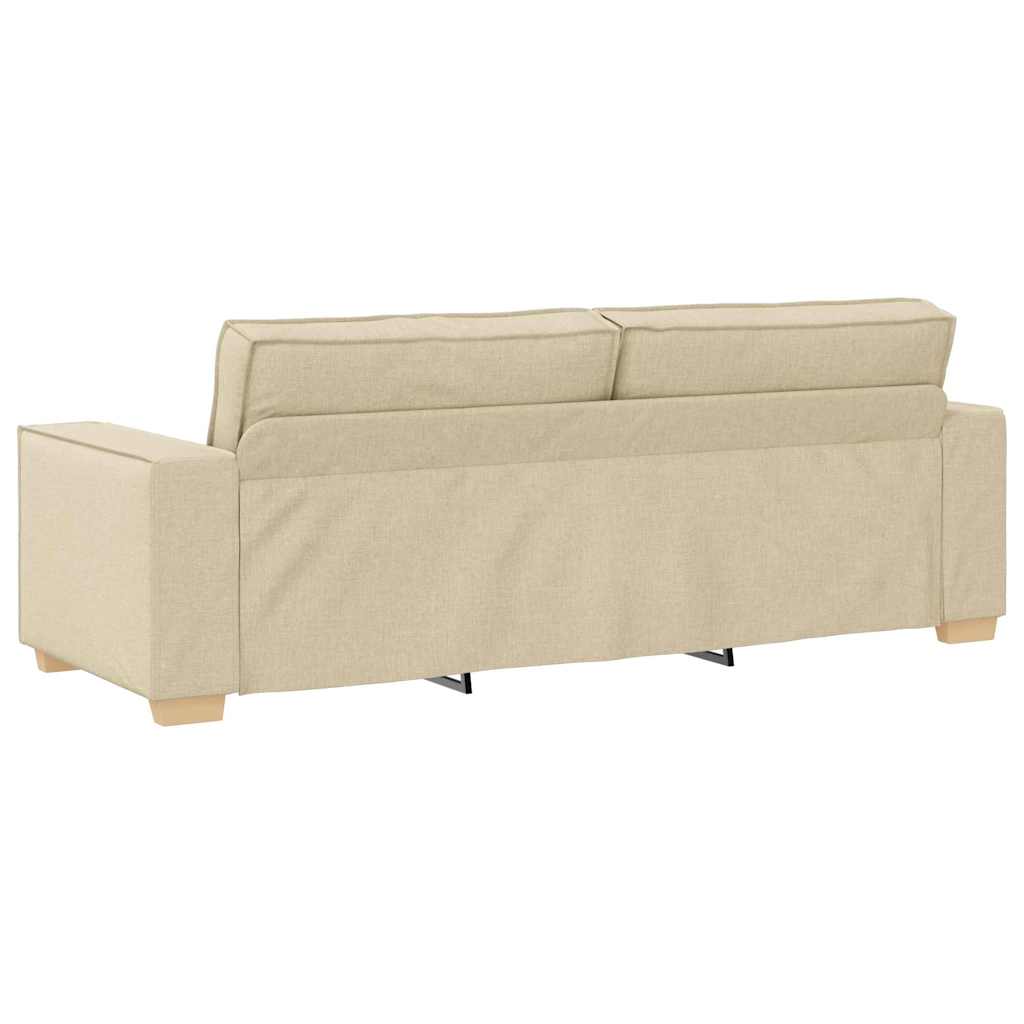 vidaXL 3-Θέσιος καναπές Κρεμ 220 cm ύφασμα
