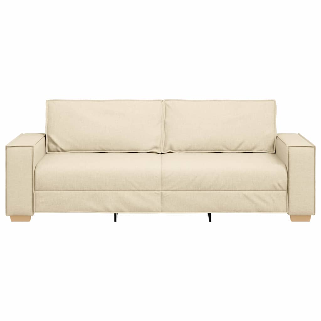 vidaXL 3-Θέσιος καναπές Κρεμ 220 cm ύφασμα