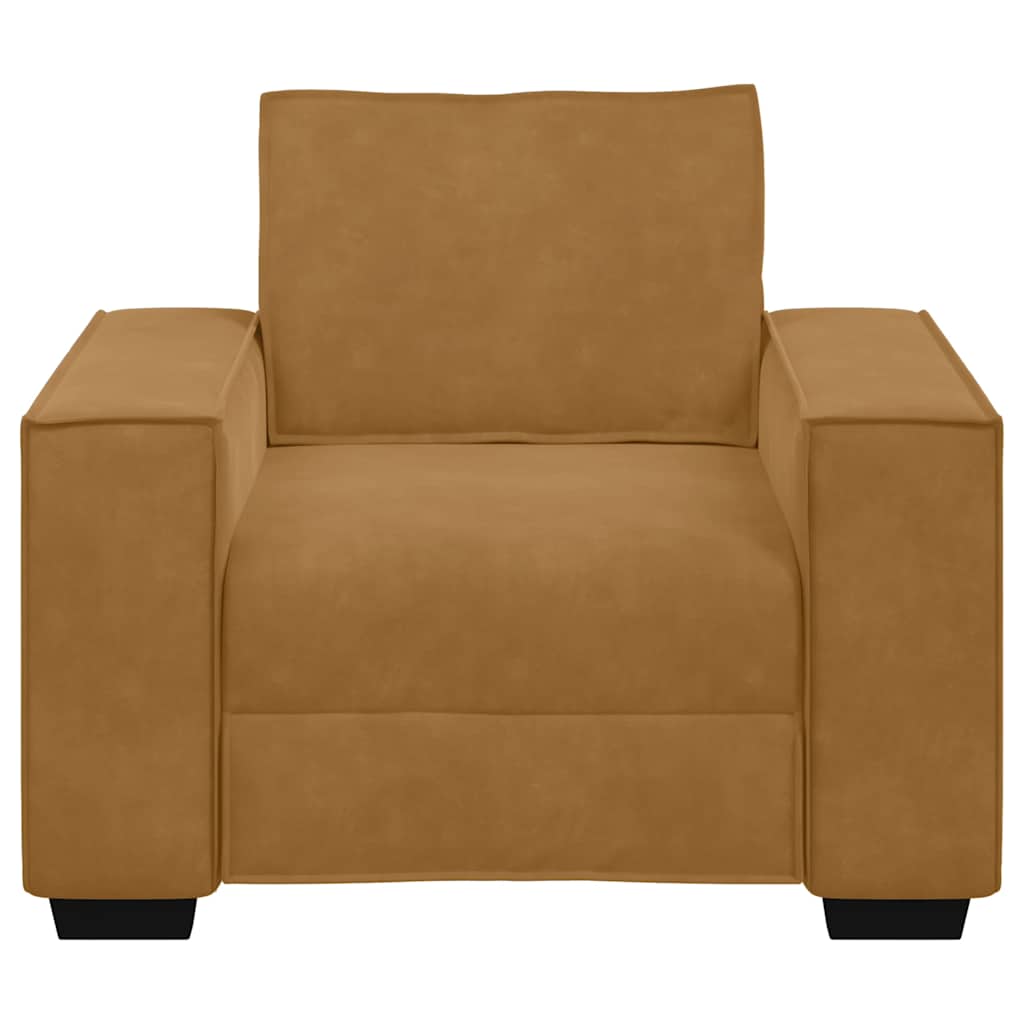 vidaXL Πολυθρόνα Καφέ Βελούδινη 100 x 78 x 84 εκ.