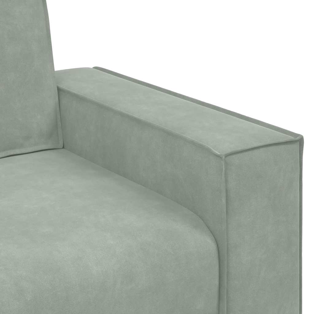 vidaXL Διθέσιος Καναπές Ανοιχτό Γκρι 160x78x84 εκ. Βελούδο