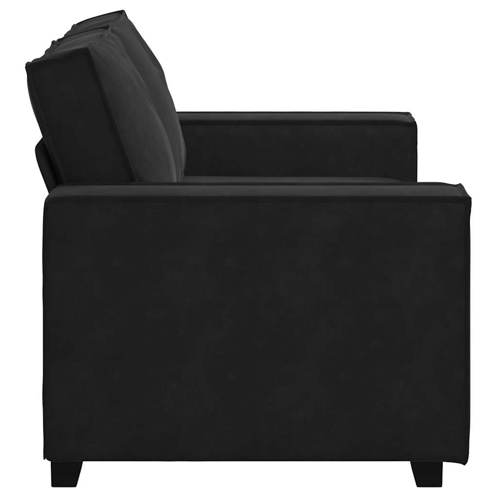 vidaXL Διθέσιος Καναπές Μαύρος Βελούδινος 160x78x84 εκ.