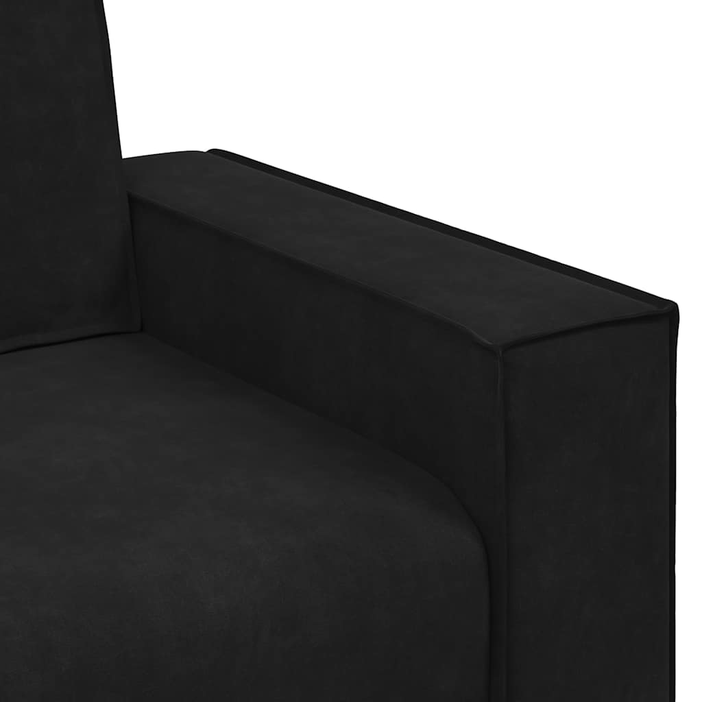 vidaXL Διθέσιος Καναπές Μαύρος Βελούδινος 160x78x84 εκ.