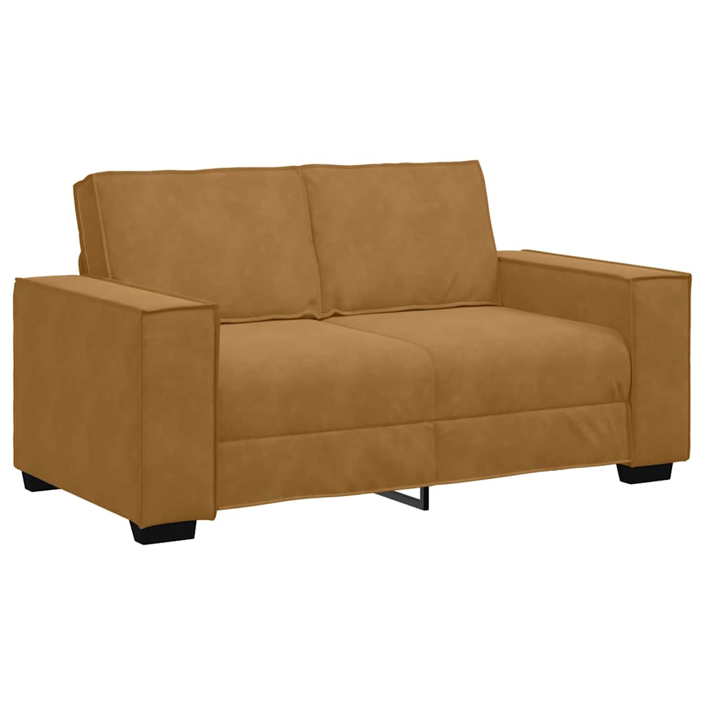 vidaXL Διθέσιος Καναπές Καφέ Βελούδινος 160x78x84 εκ.