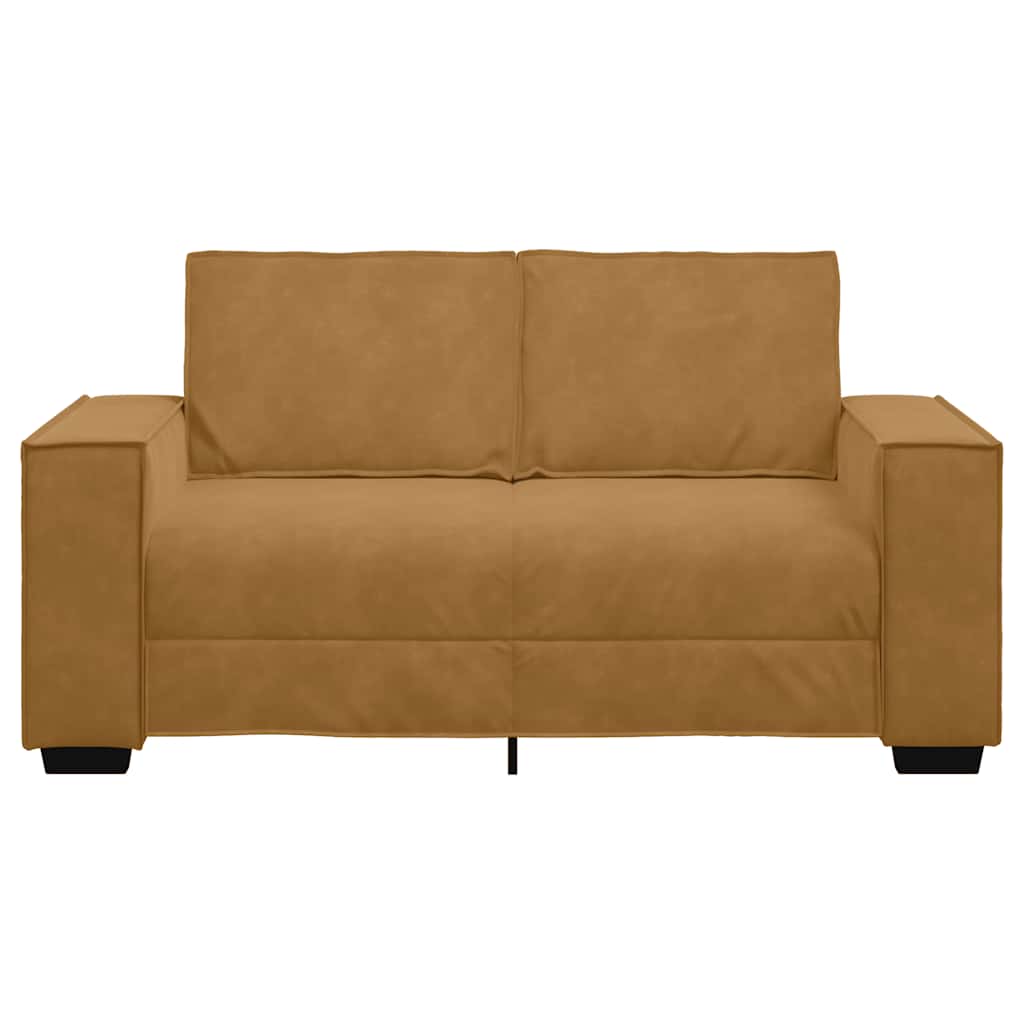 vidaXL Διθέσιος Καναπές Καφέ Βελούδινος 160x78x84 εκ.