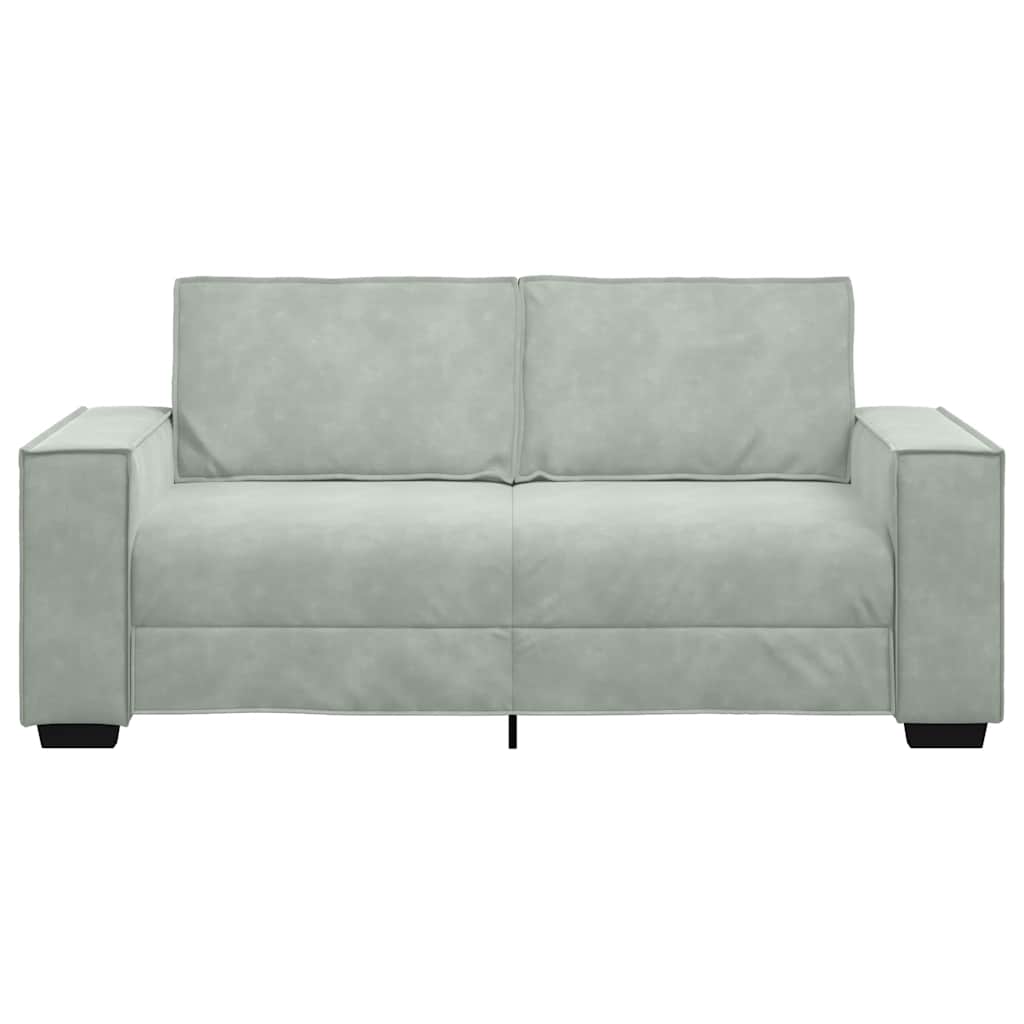 vidaXL Διθέσιος Καναπές Ανοιχτό Γκρι 180x78x84 εκ. Βελούδο