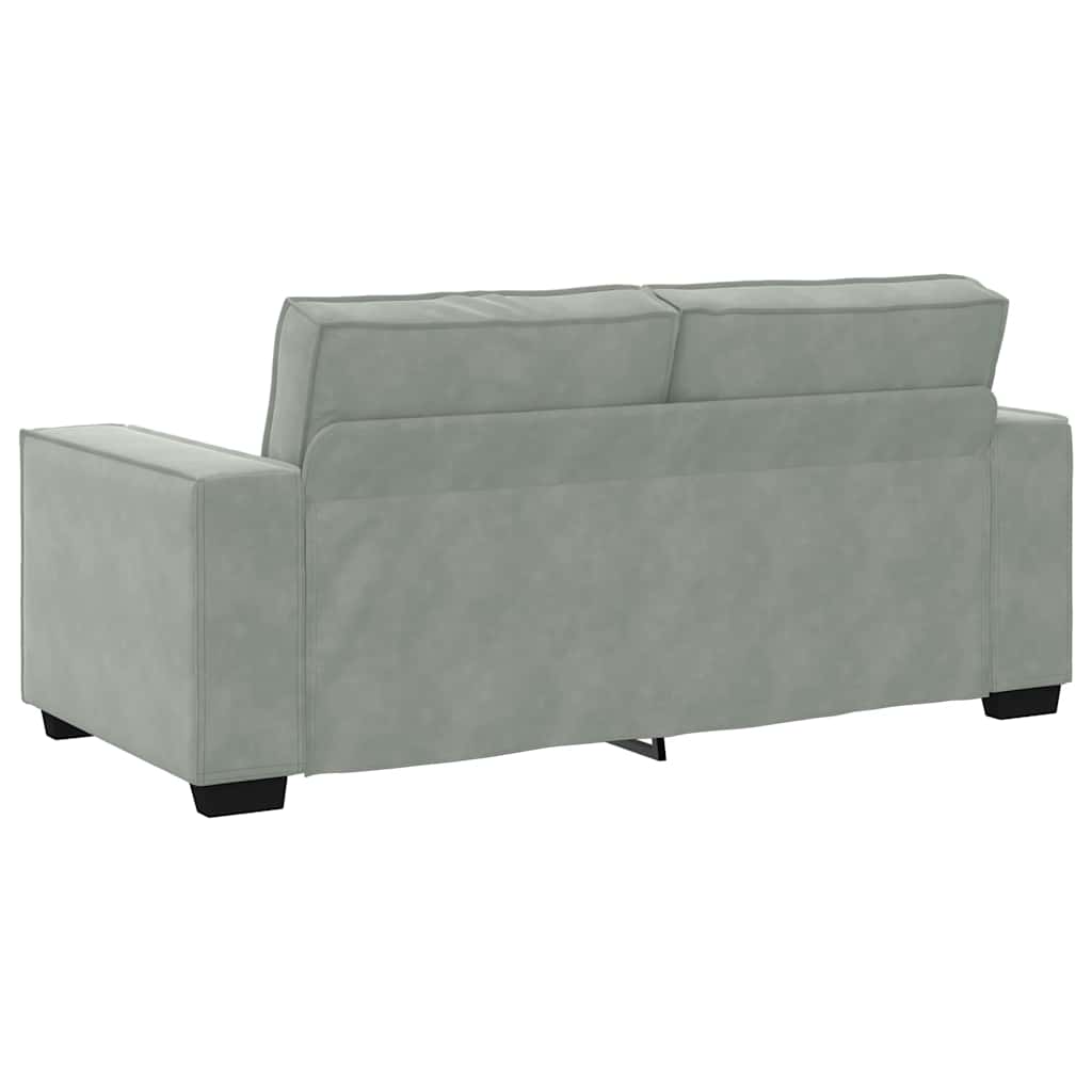 vidaXL Διθέσιος Καναπές Ανοιχτό Γκρι 180x78x84 εκ. Βελούδο