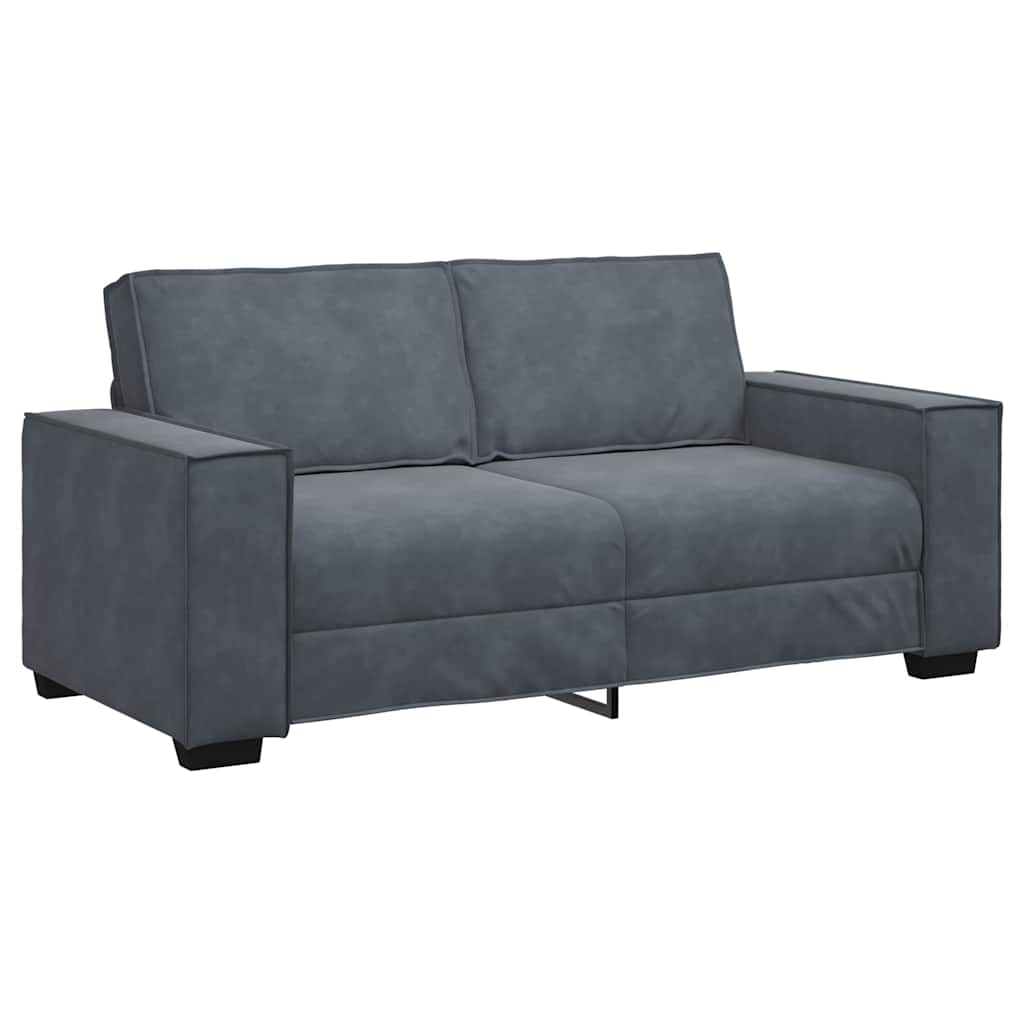 vidaXL Διθέσιος Καναπές Σκούρο Γκρι 180x78x84 εκ. Βελούδο