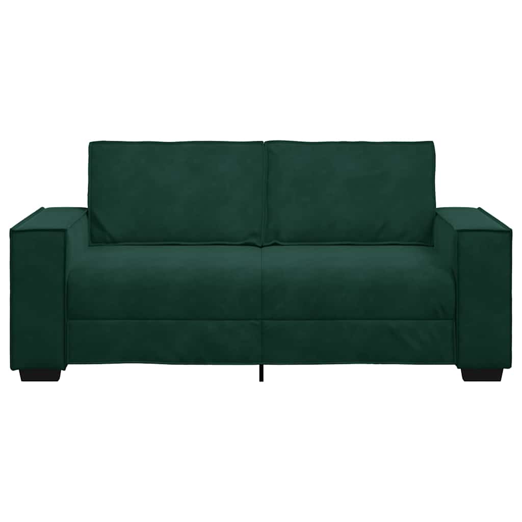 vidaXL Διθέσιος Καναπές Σκούρο Πράσινο 180x78x84 εκ. Βελούδο