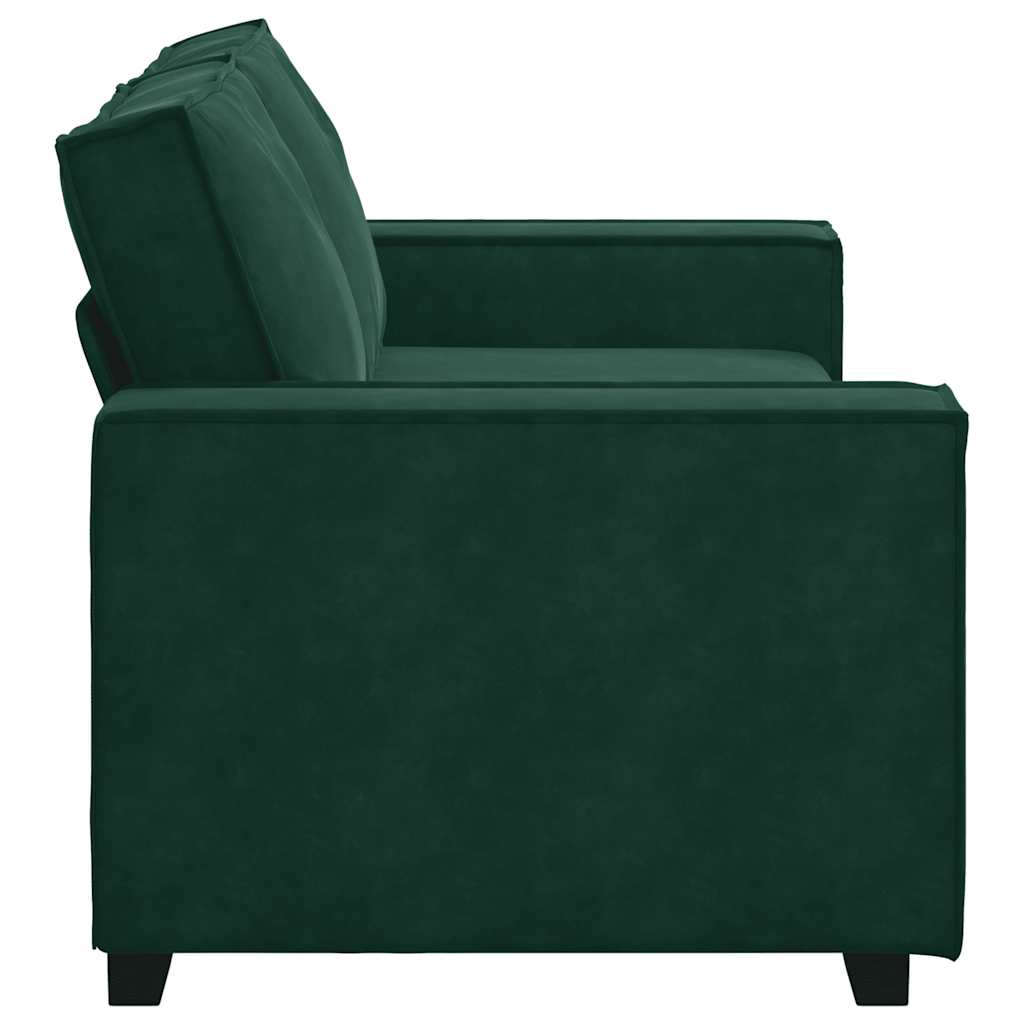 vidaXL Διθέσιος Καναπές Σκούρο Πράσινο 180x78x84 εκ. Βελούδο