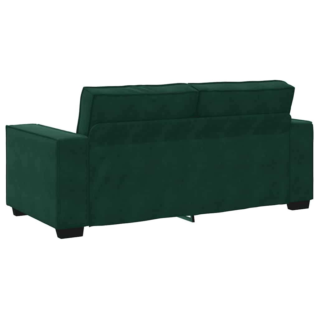 vidaXL Διθέσιος Καναπές Σκούρο Πράσινο 180x78x84 εκ. Βελούδο