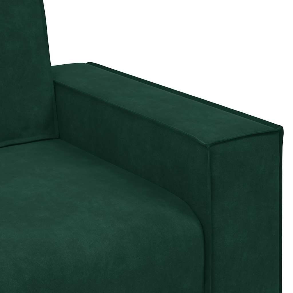 vidaXL Διθέσιος Καναπές Σκούρο Πράσινο 180x78x84 εκ. Βελούδο