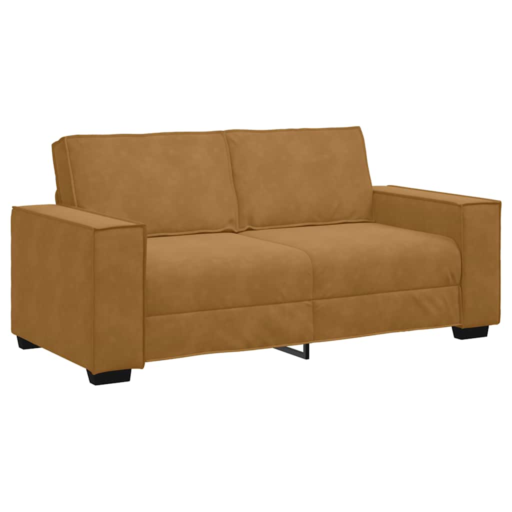 vidaXL Διθέσιος Καναπές Καφέ Βελούδινος 180x78x84 εκ.