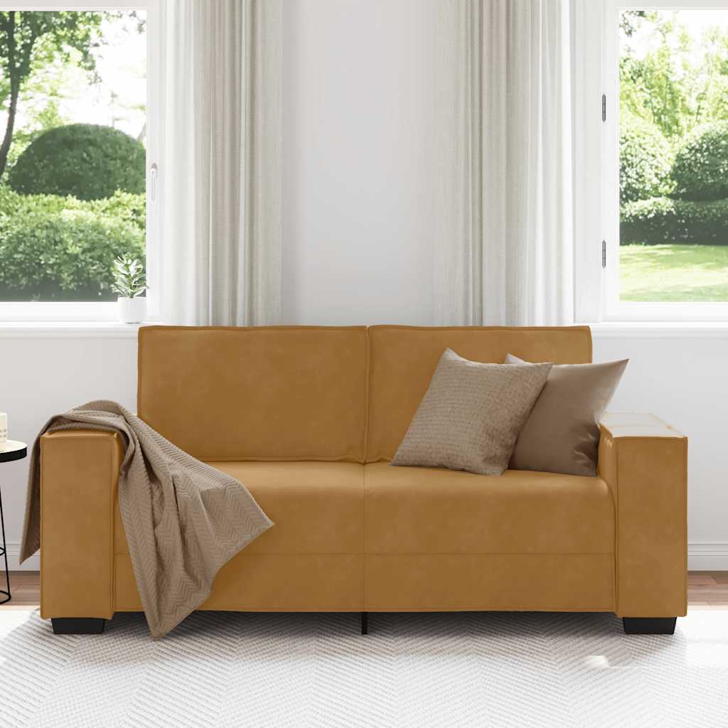 vidaXL Διθέσιος Καναπές Καφέ Βελούδινος 180x78x84 εκ.