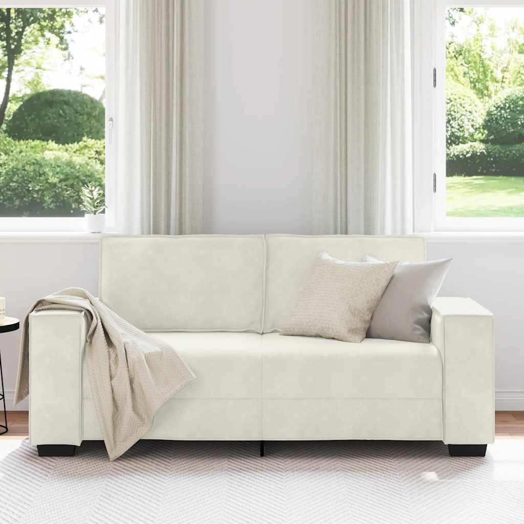 vidaXL Διθέσιος Καναπές Κρεμ 180x78x84 εκ. Βελούδο