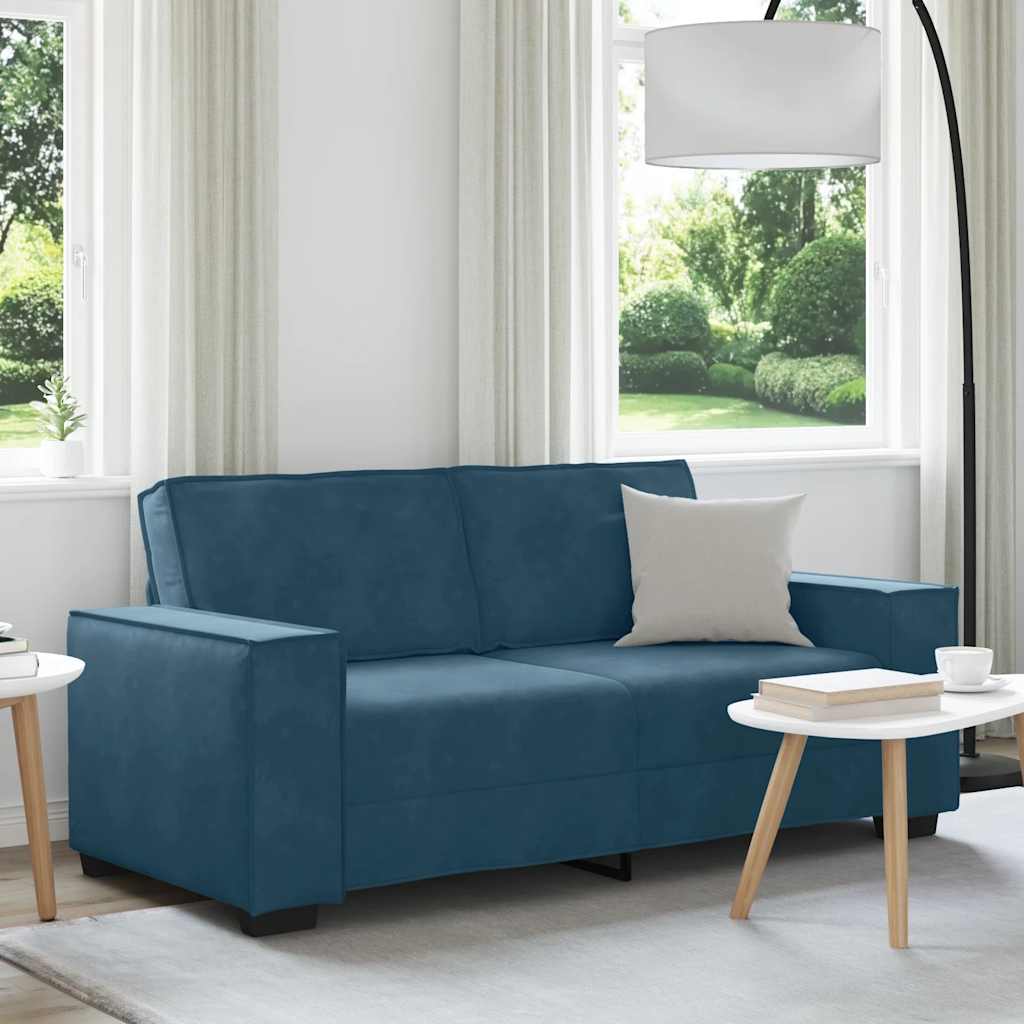 vidaXL Διθέσιος Καναπές Μπλε 180x78x84 εκ. Βελούδο