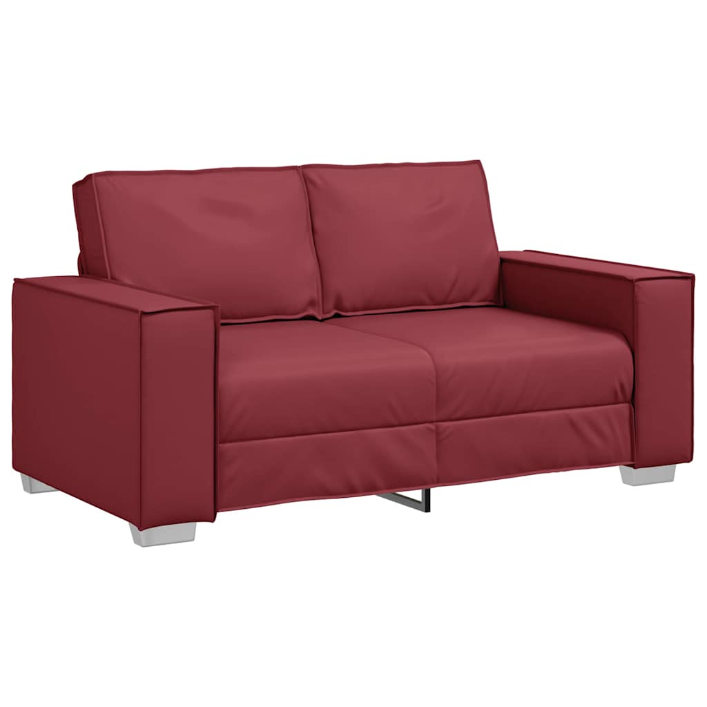 vidaXL Διθέσιος καναπές Κόκκινο 160 cm Τεχνητό Δέρμα