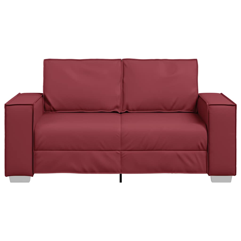 vidaXL Διθέσιος καναπές Κόκκινο 160 cm Τεχνητό Δέρμα