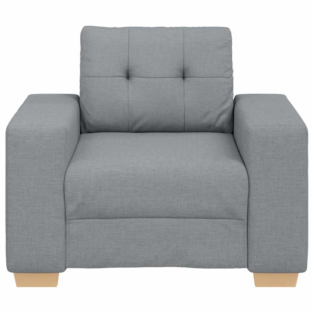 vidaXL Πολυθρόνα Ανοιχτό Γκρι 100 x 78 x 80 εκ. Ύφασμα