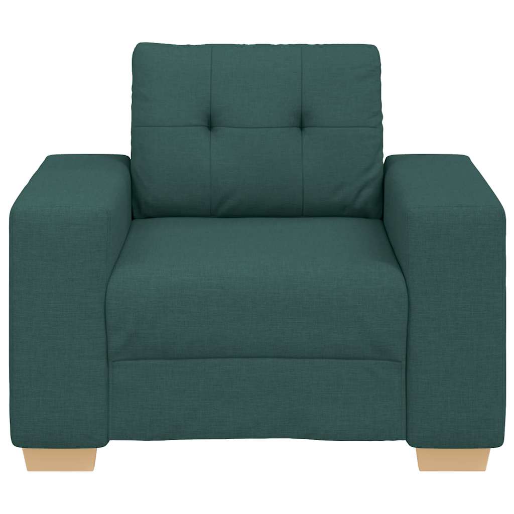 vidaXL Πολυθρόνα-Καναπέ Σκούρο Πράσινο 100x78x80 εκ. Ύφασμα