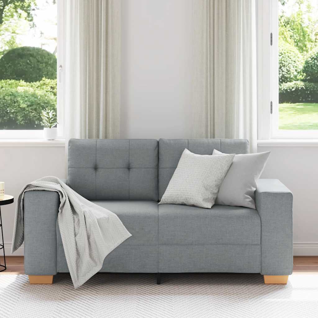 vidaXL Καναπές-Διθέσιος Ανοιχτό Γκρι 160 x 77 x 82 εκ. Ύφασμα
