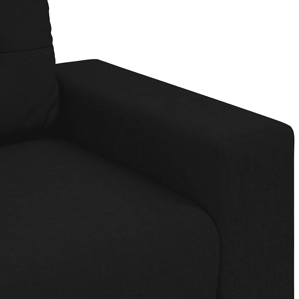 vidaXL Καναπές Διθέσιος Μαύρος 160 x 77 x 82 εκ. από Ύφασμα