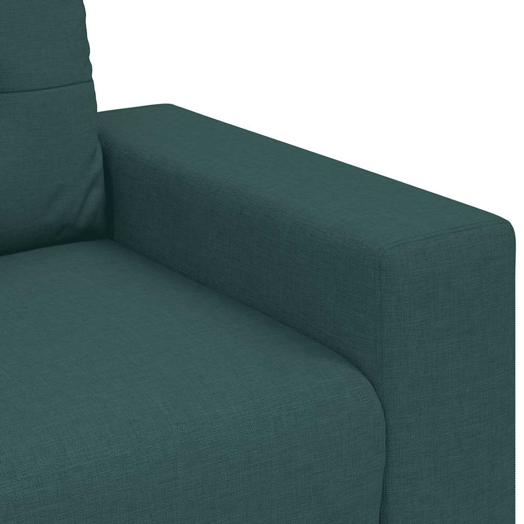vidaXL Καναπές-Διθέσιος Σκούρο Πράσινο 160 x 77 x 82 εκ. Ύφασμα