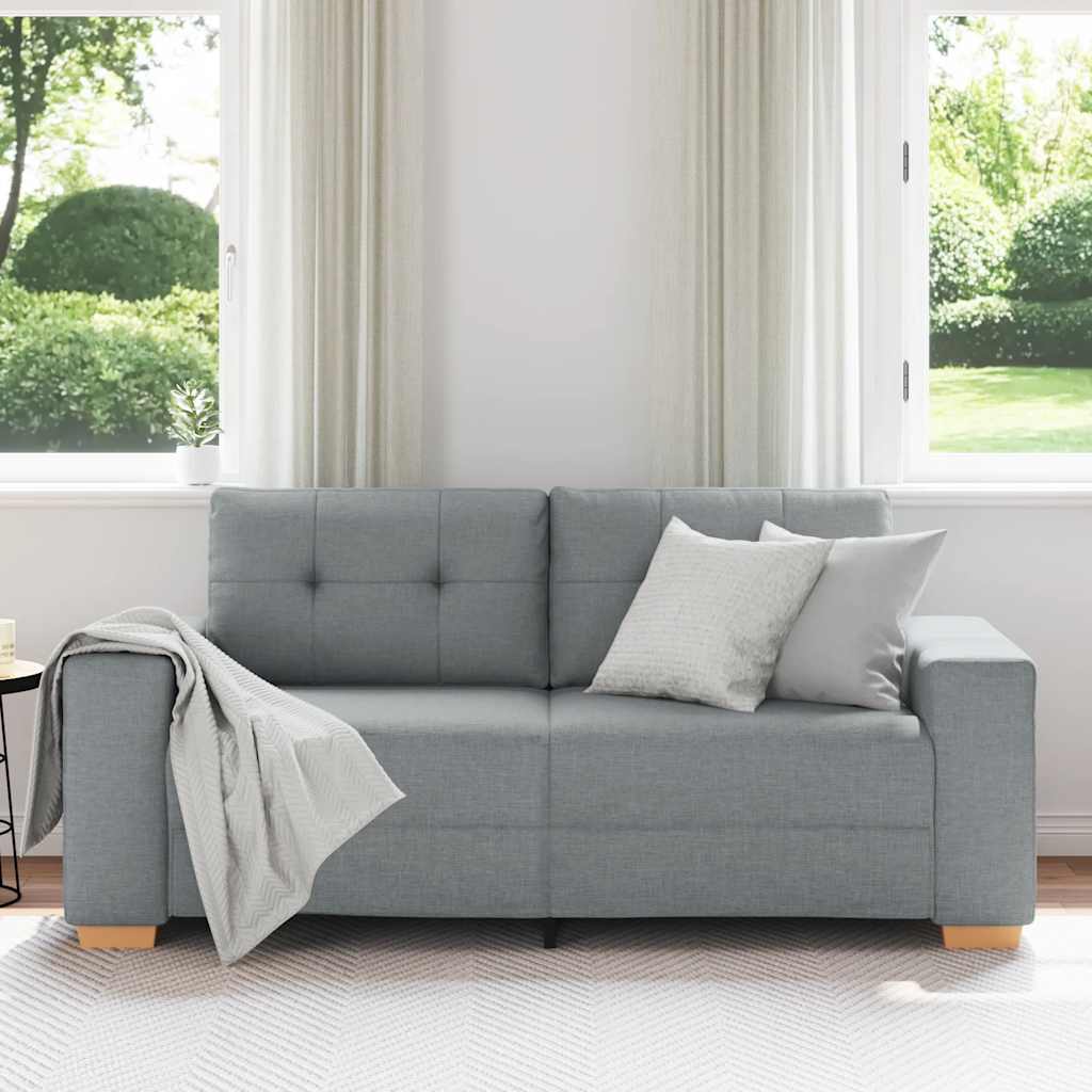vidaXL Καναπές-Διθέσιος Ανοιχτό Γκρι 180 x 77 x 82 εκ. Ύφασμα