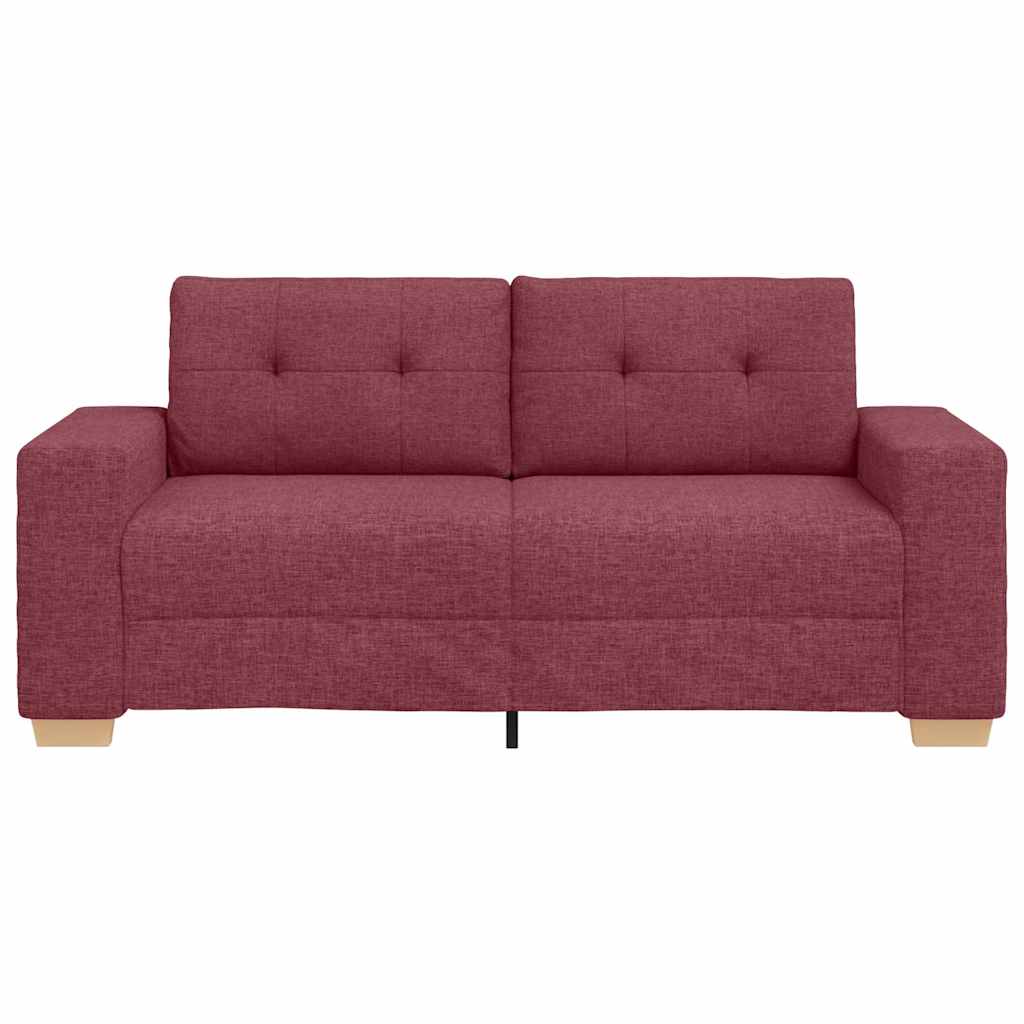 vidaXL Καναπές Διθέσιος Κόκκινος 180 x 77 x 82 εκ. Ύφασμα